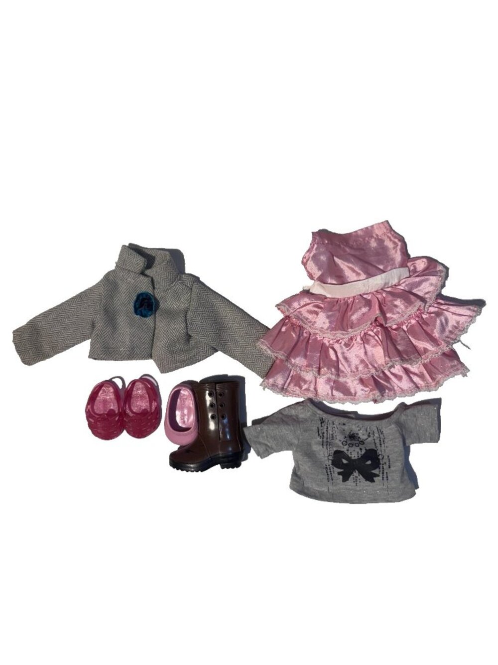 Madame Alexander Doll Clothes & Shoes Lot Dress Jacket Boots Shirt Outfit